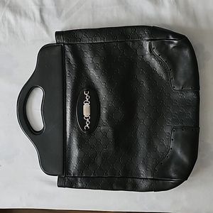 GUCCI large black Guccissima leather Punch tote bag